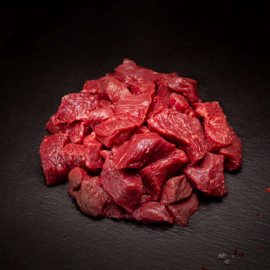 Angus Gulasch dry - aged - Angus - Beef Loxten